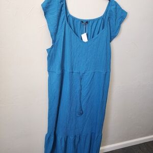 BloomChic Ocean Blue Maxi Dress Size 2x NWT
